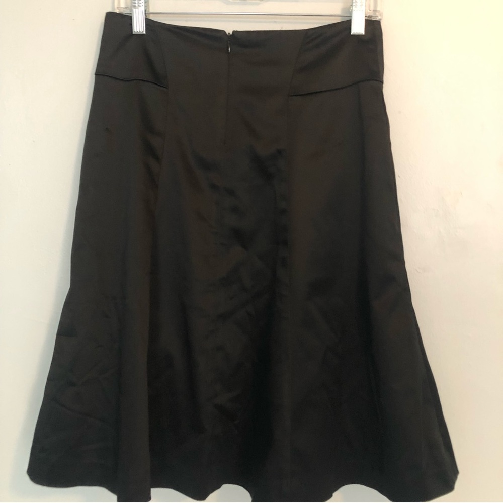 Theory Black Satin Fit and Flare Skirt Sz. 4 - Picture 3 of 10